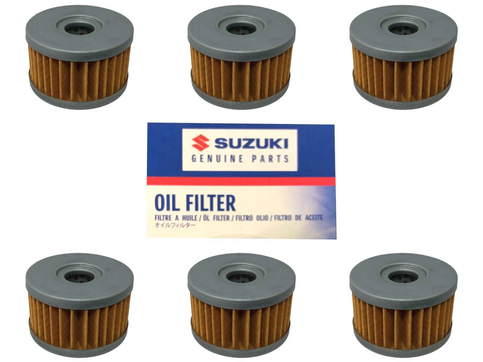 Suzuki Genuine OEM Oil Filter 16510-37450 - 6 Pack