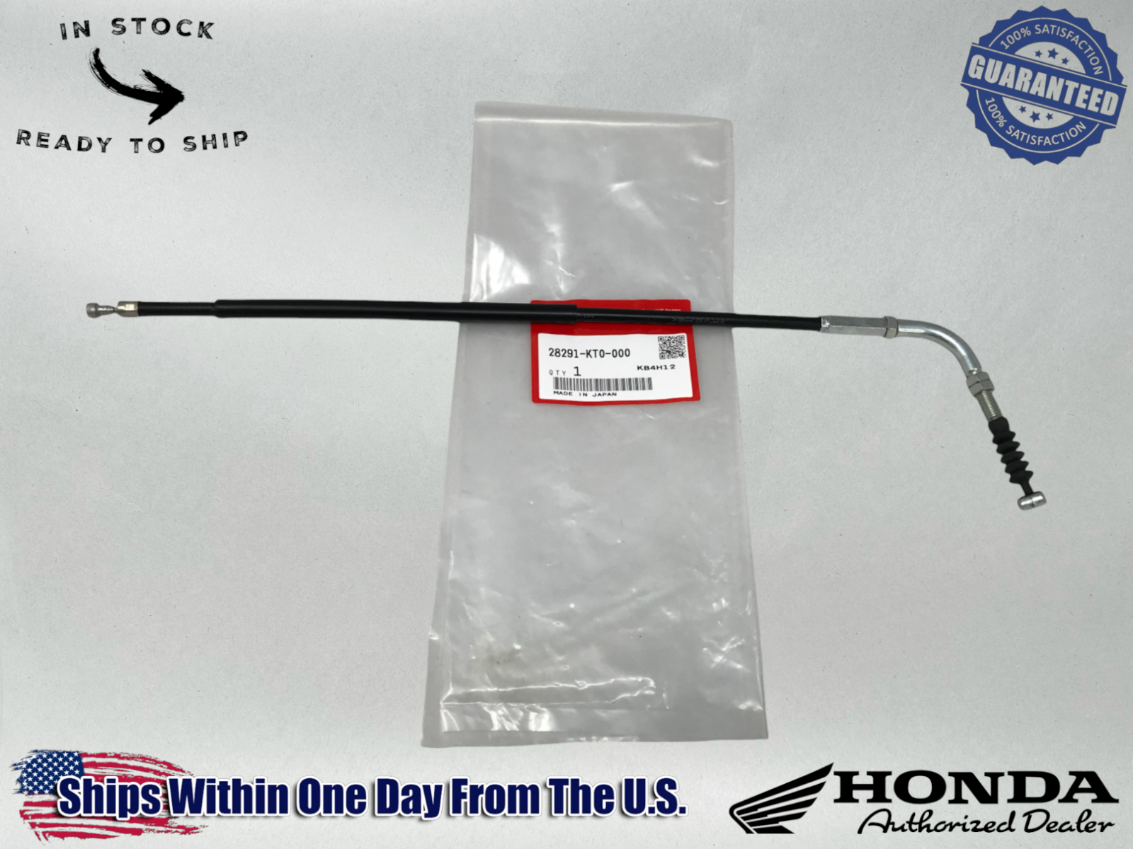 Honda Genuine DECOMPRESSION CABLE 1986 -2002 XR200R 28291-KT0-000