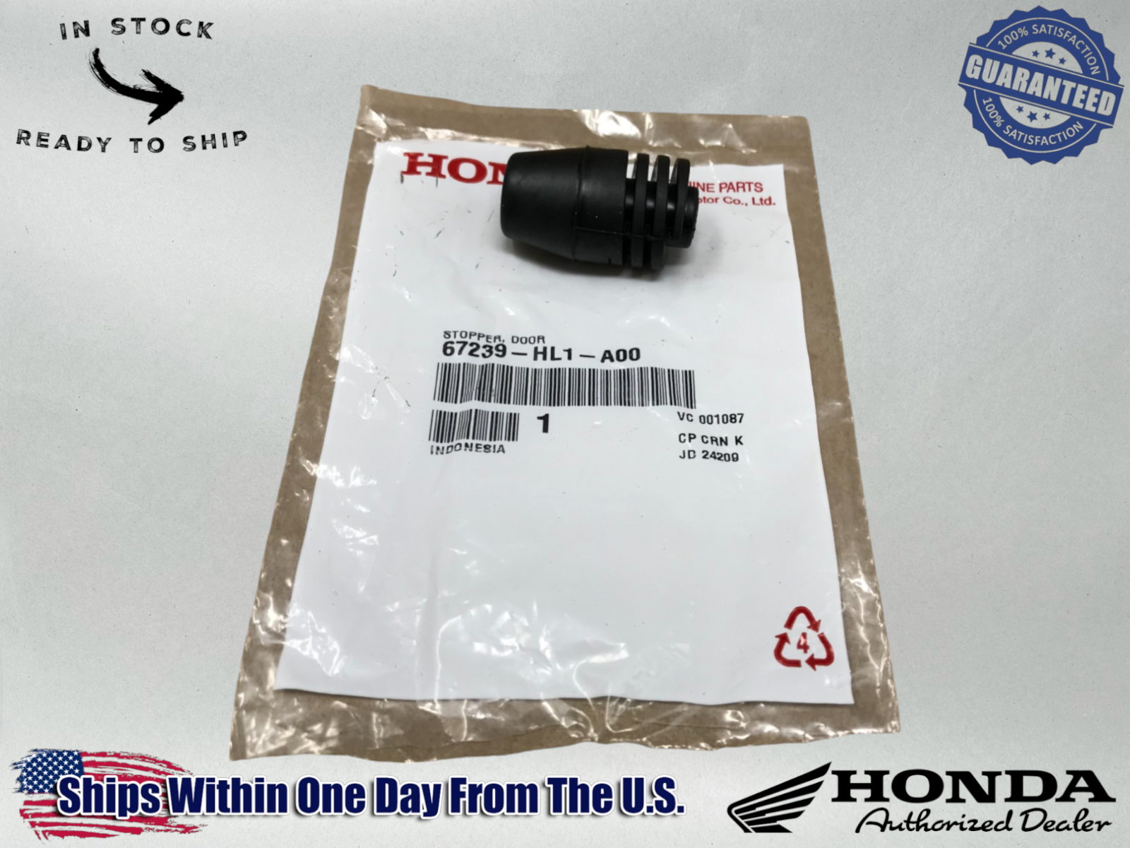 Honda OEM Door Stopper MUV700 Pioneer 700 1000 Talon 67239-HL1-A00