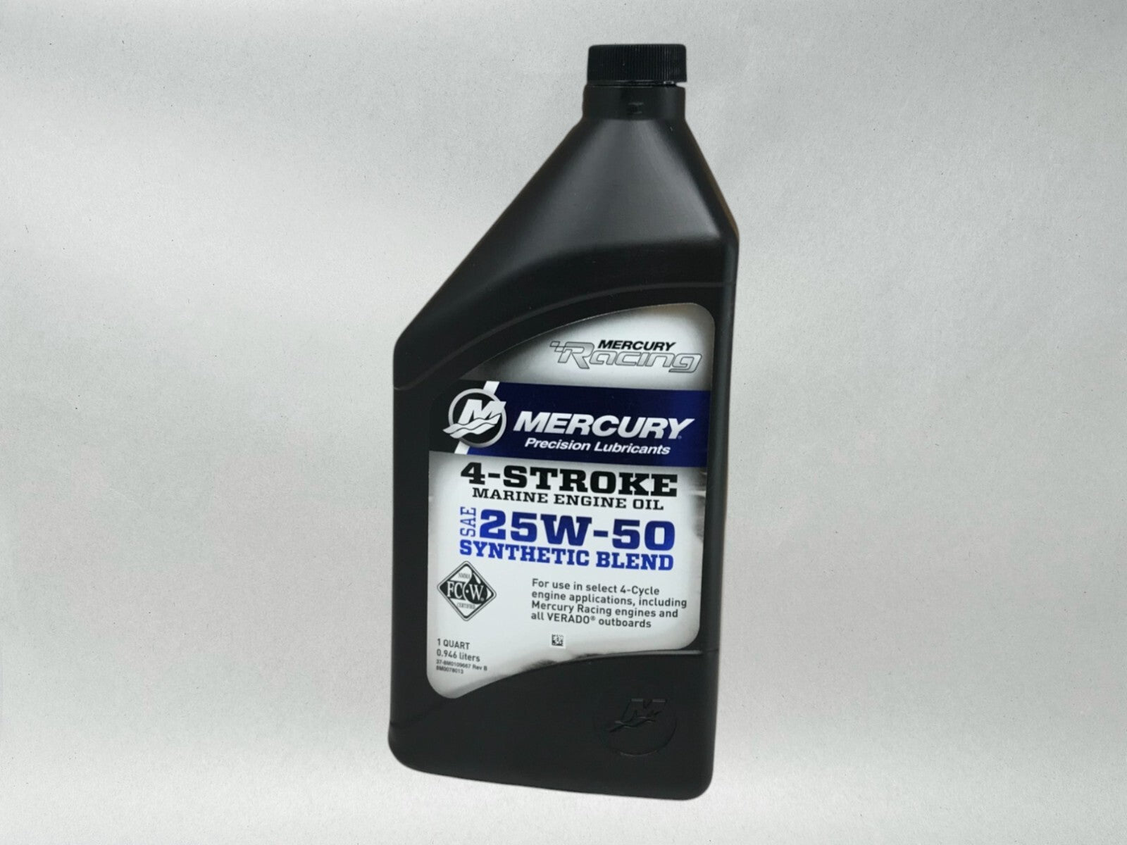 Mercury OEM 25W50 Hi Performance Semi-Synthetic Oil Quarts 92-8M0078013 3 Pack