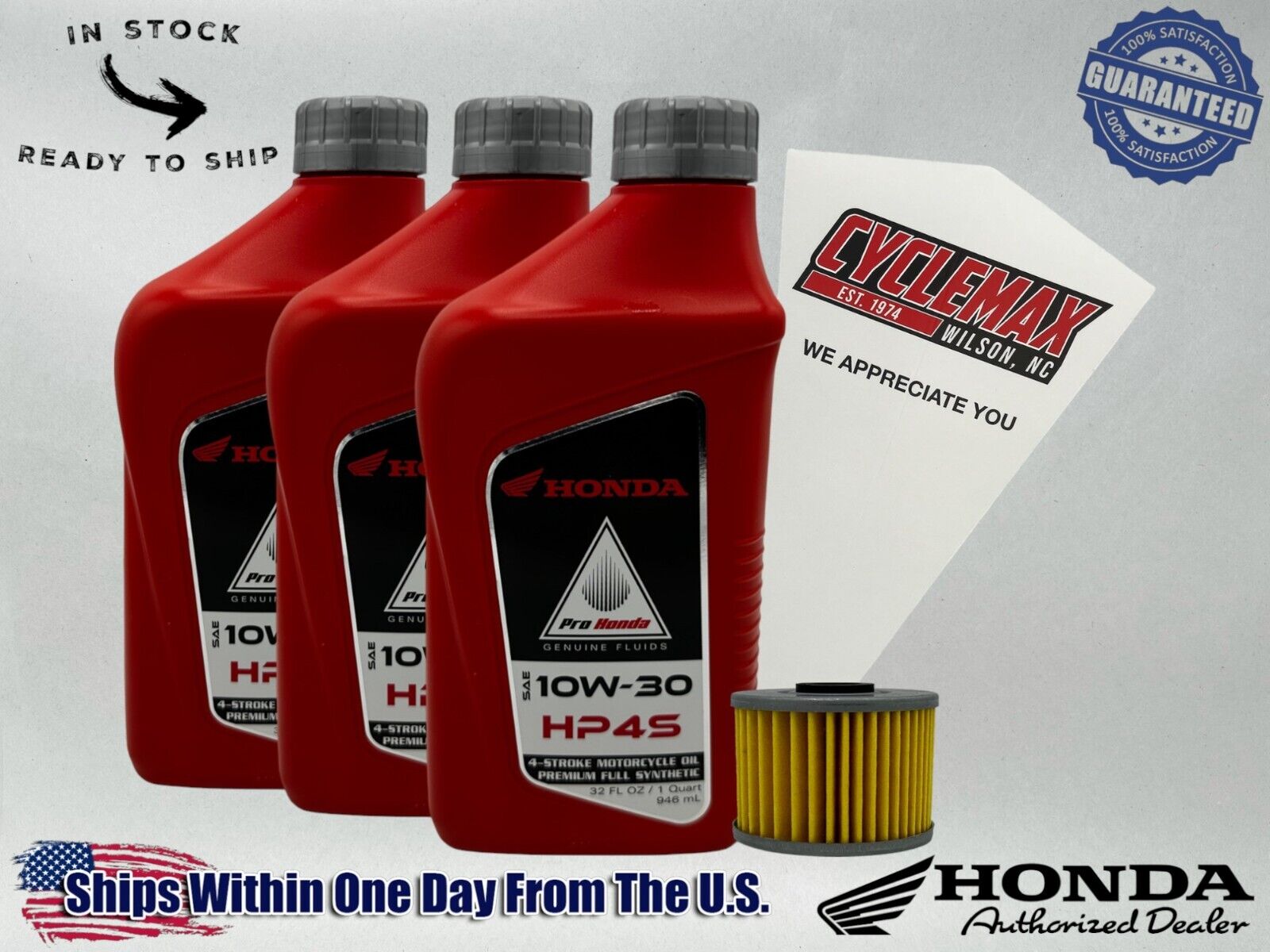 Cyclemax Full Synthetic HP4s Oil Change Kit fits 1983-1987 Honda XL600R