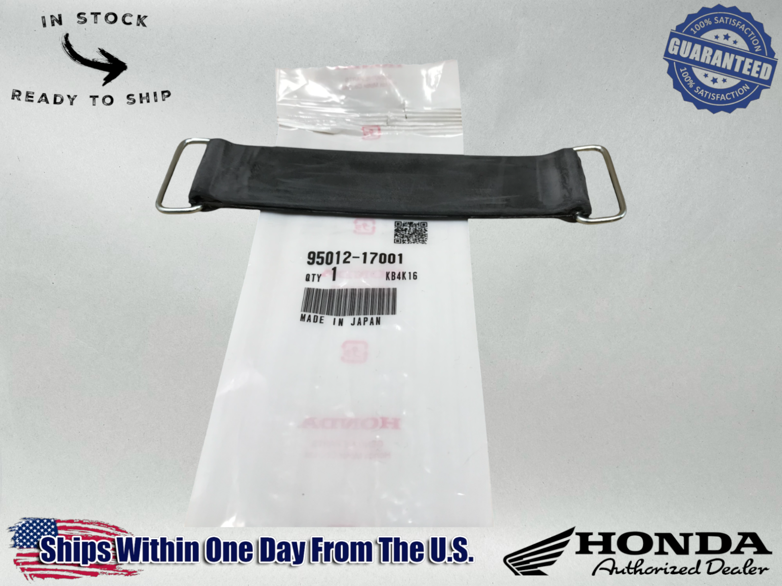 Honda OEM Battery rubber Strap Band Holder mount cb750 cb550 cb500 95012-17001