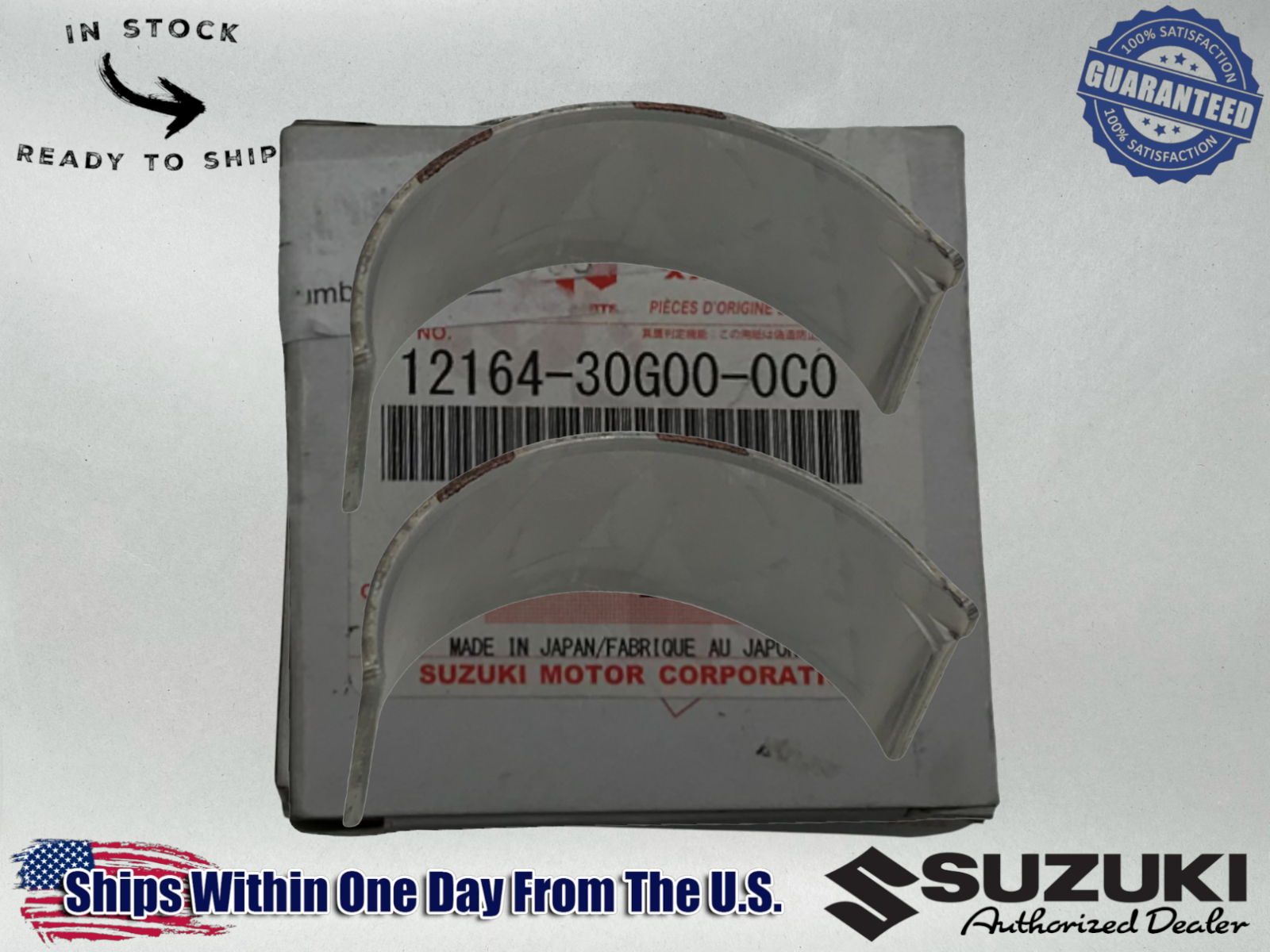 2 Suzuki Genuine OEM 2004-24 GSX-R750 BROWN CRANK PIN BEARINGS 12164-30G00-0C0