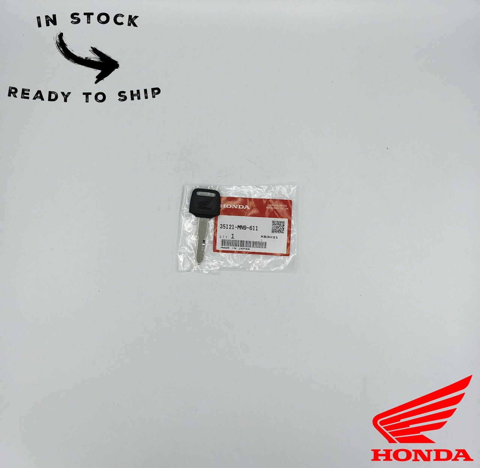 Genuine OEM Honda Blank Key 35121-MN9-611