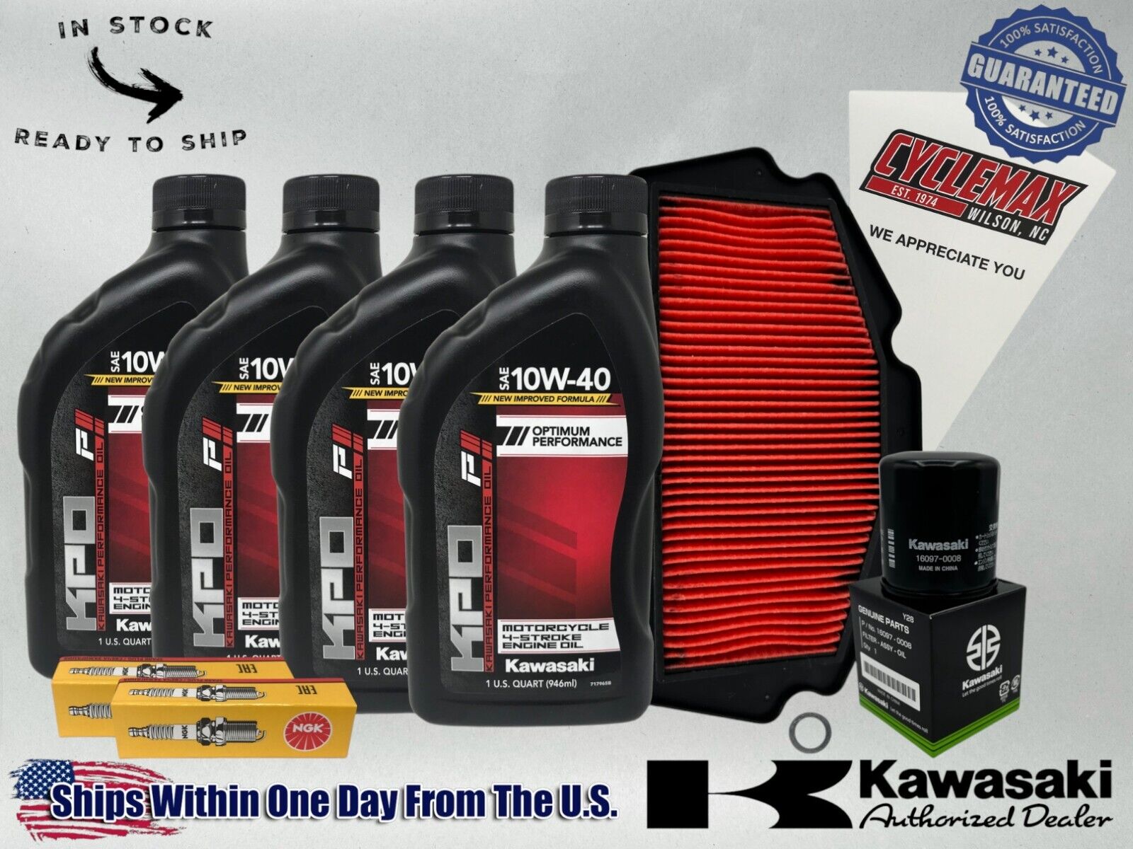 Cyclemax Standard KPO Tune-Up Kit fits 2024-2025 Kawasaki NINJA 500 ZX5