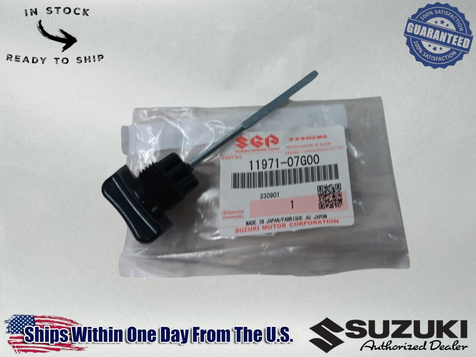 Suzuki OEM Oil Dipstick Cap Lt-Z 400 Ltz Kfx 400 (2003-2014) 11971-07G00