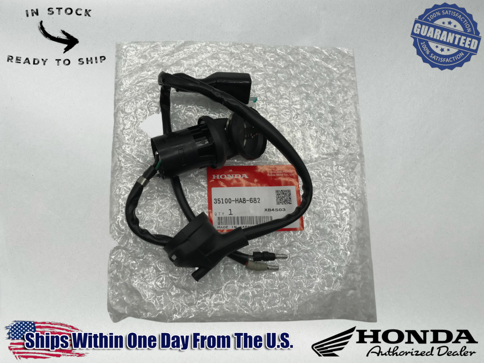 Honda OEM 1985-87 TRX250 Fourtrax 250 Ignition Switch Assembly 35100-HA8-682