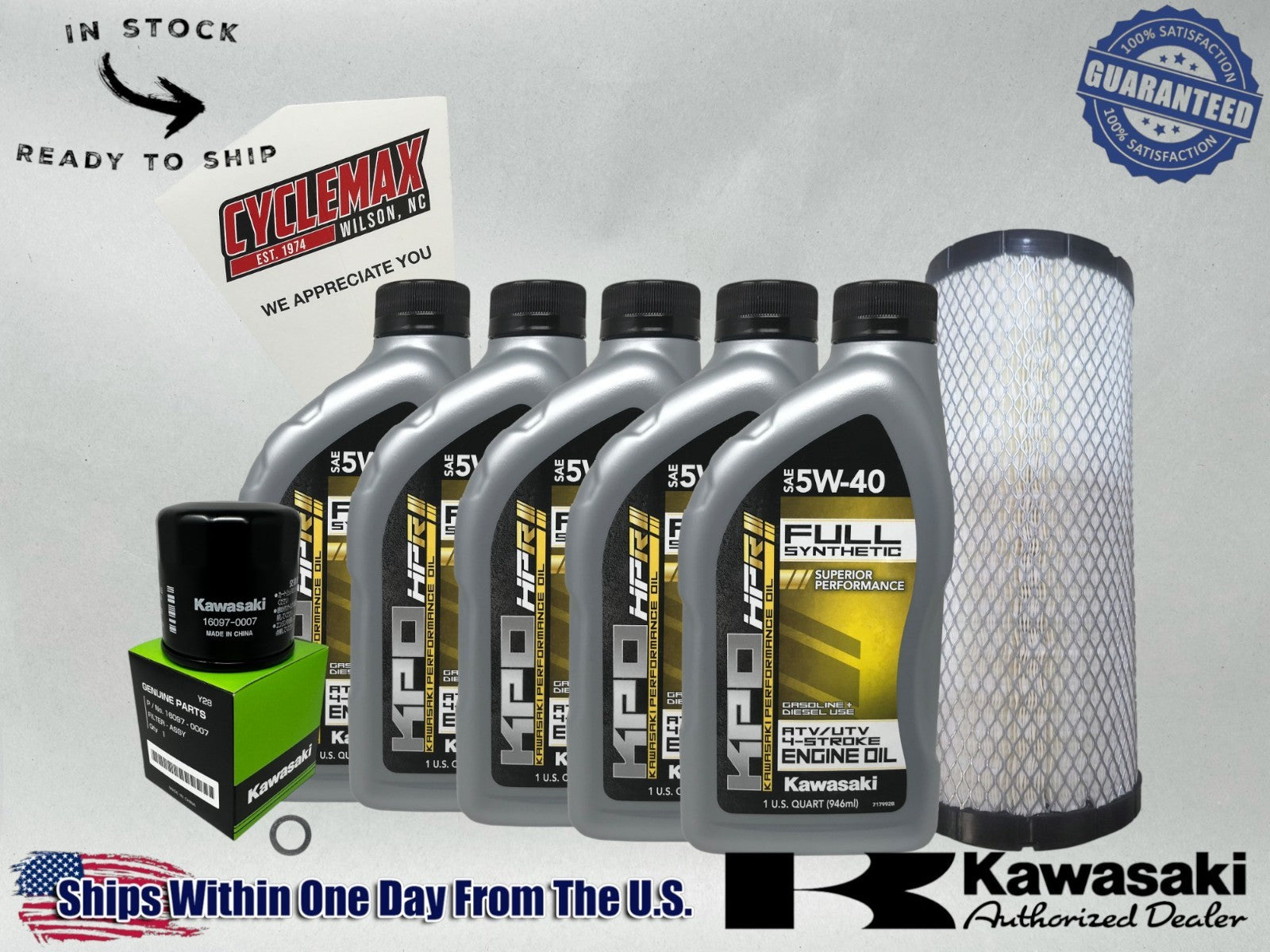 Cyclemax Semi-Synthetic KPO Tune-Up Kit w/ Air Filter fits 2026 Kawasaki Teryx H2