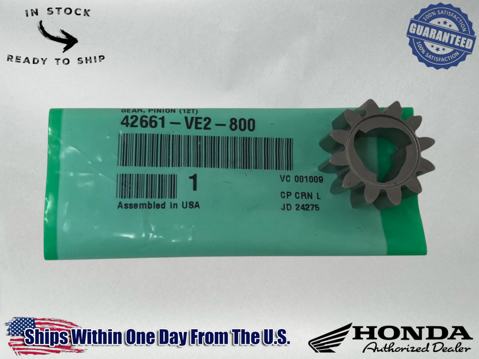 Honda Genuine OEM Authentic 2 Pinion Gears 42661-VE2-800