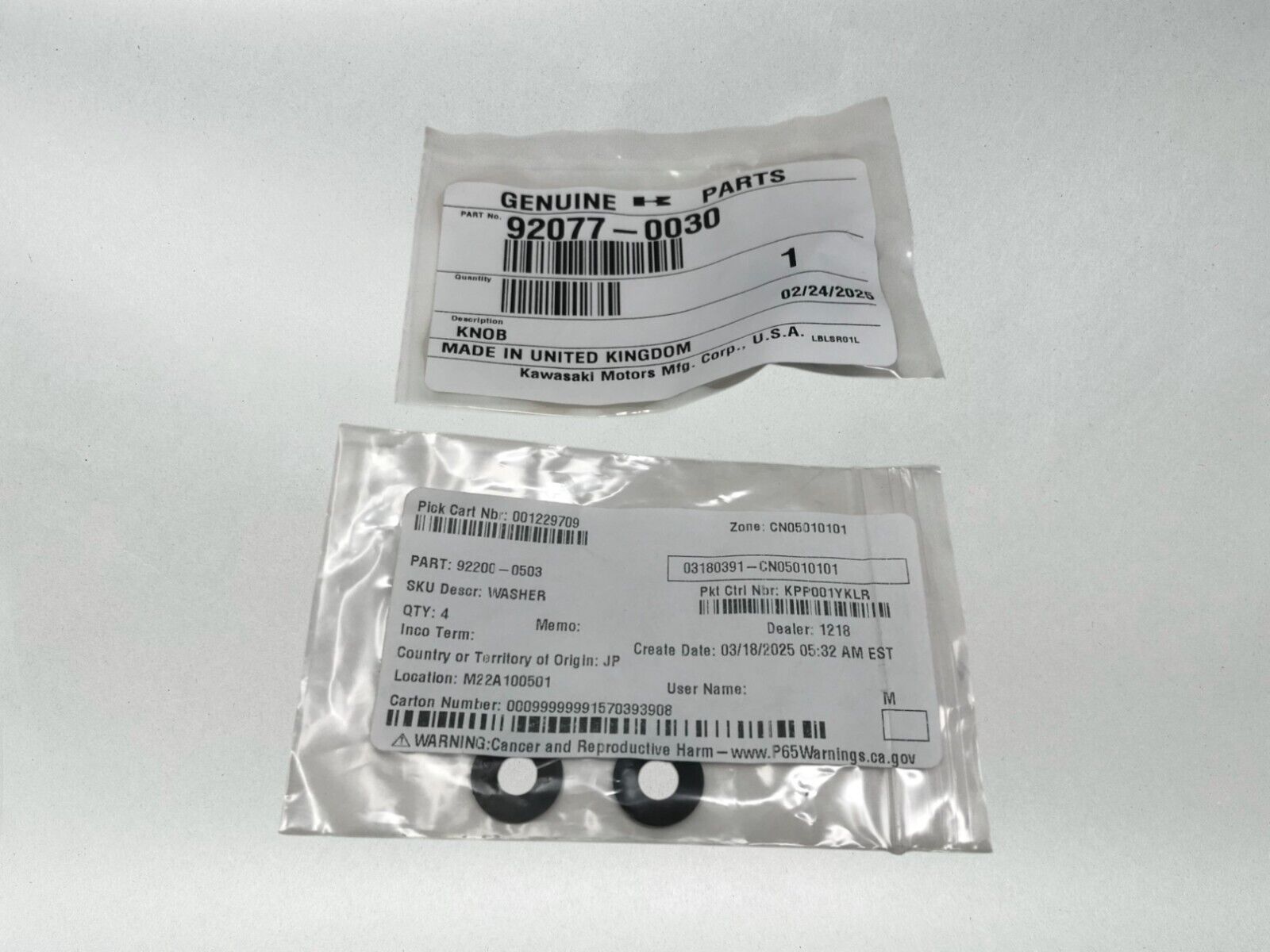 Kawasaki OEM 92077-0030/92200-0503 MULE PRO FX HOOD PANEL STORAGE BOX TWIST KNOB
