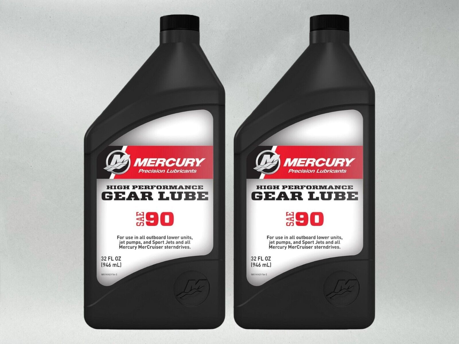 Mercury OEM 8M0222063 SAE 90 High Performance Gear Lube Quart 8M0222063-2PACK