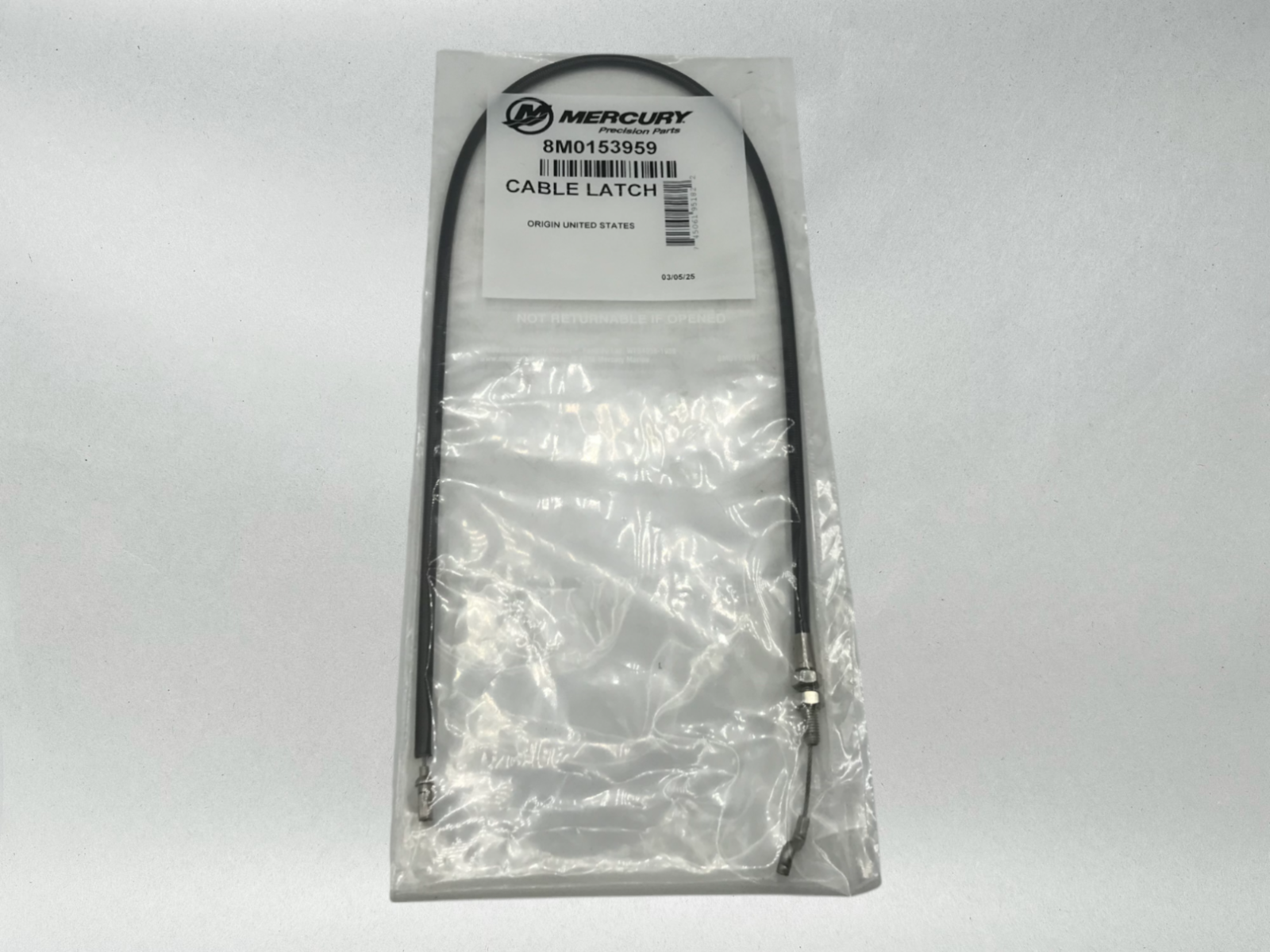 Mercury Genuine OEM Authentic Verado Cowl Latch Cable 8M0153959