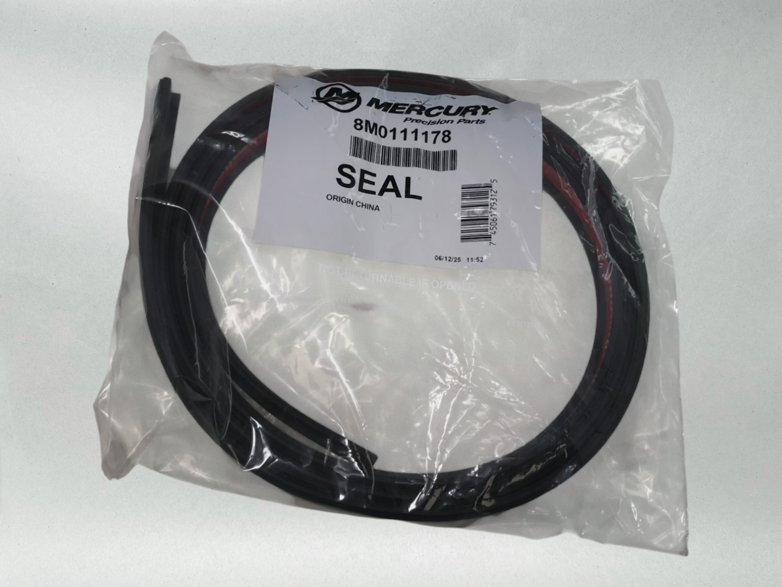 Mercury OEM Marine Quicksilver Verado Outboard Top Cowling Seal 8M0111178