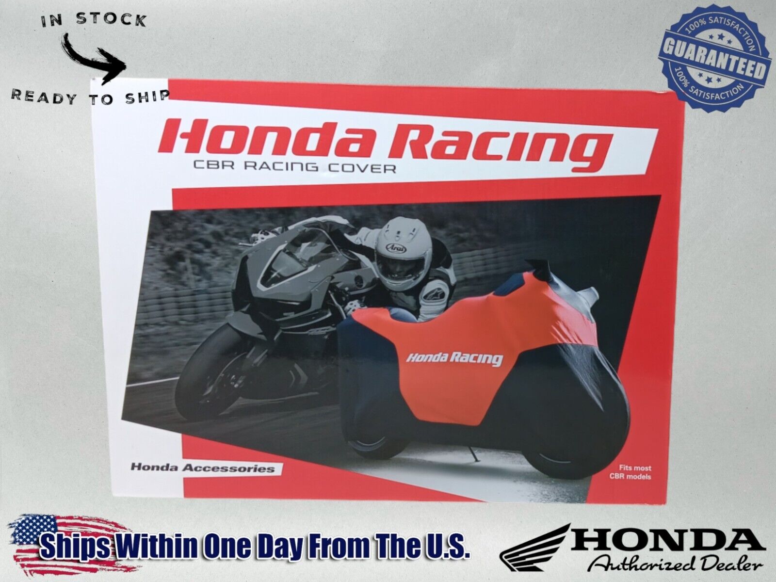 Honda Genuine OEM Authentic Cbr Honda Racing Motorcycle Cover 0SP34-MFJ-200
