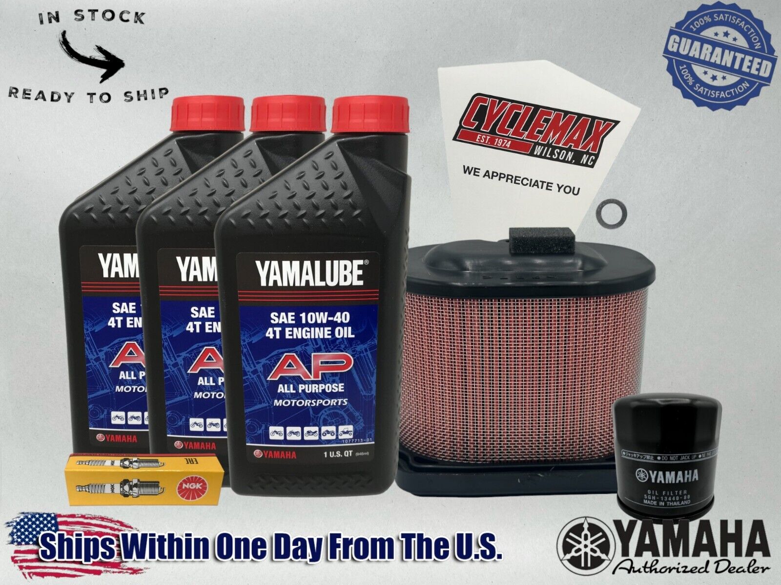 Cyclemax Standard Yamalube Tune-Up Kit fits 2015-2024 Yamaha YZFR3