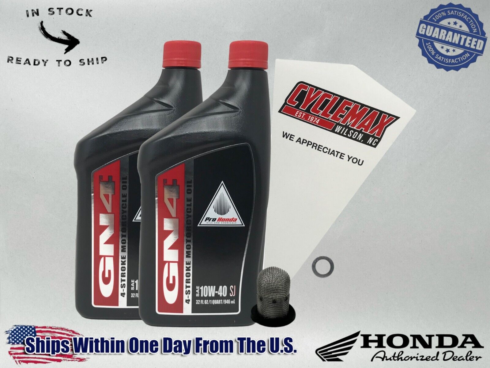 Cyclemax Standard 10W-40 Oil Change Kit fits 2003-2024 Honda Ruckus