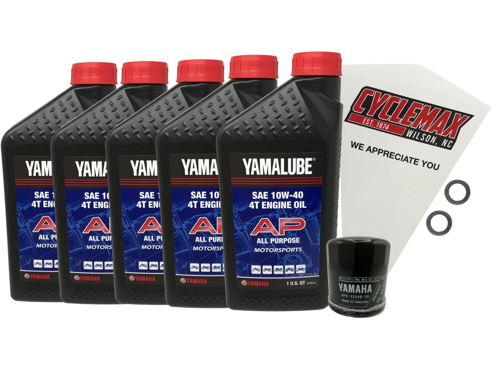 Cyclemax Genuine OEM 2006-2010 Yamaha STRATOLINER S XV1900 Oil Change Kit