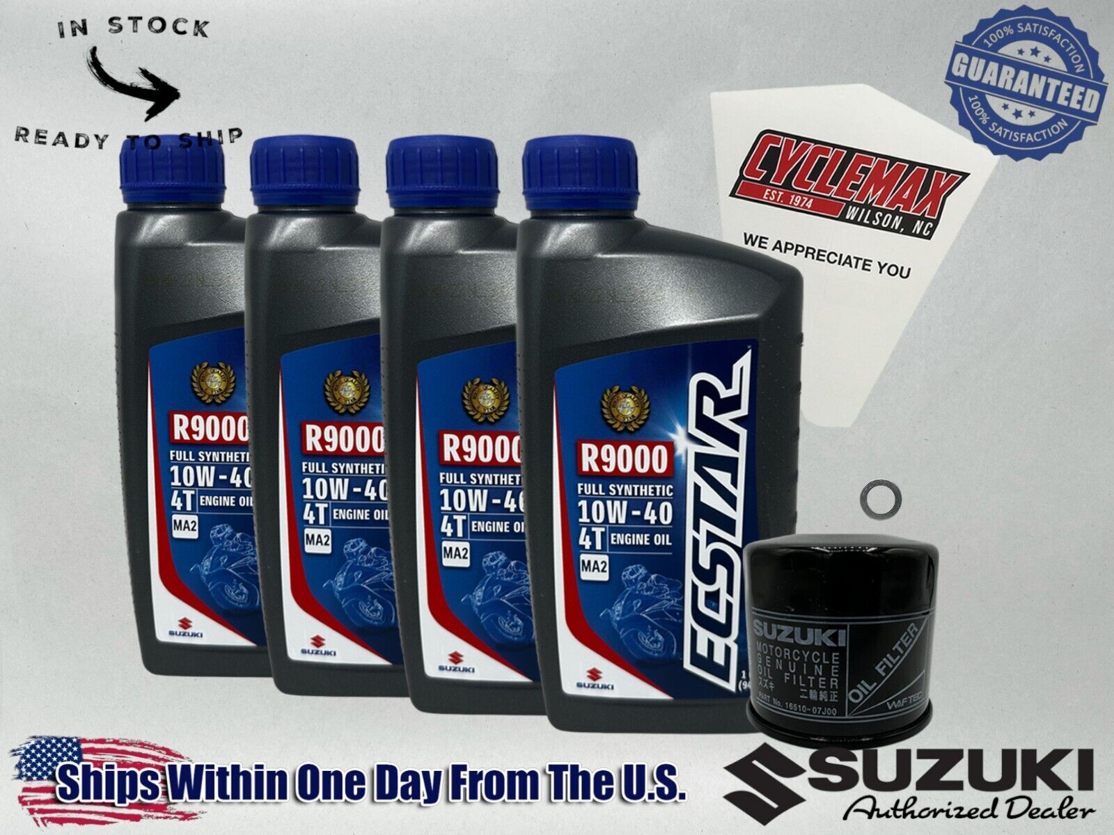 Cyclemax FS Ecstar R9000 Oil Change Kit fits 1998-2002 Suzuki LT-F500F