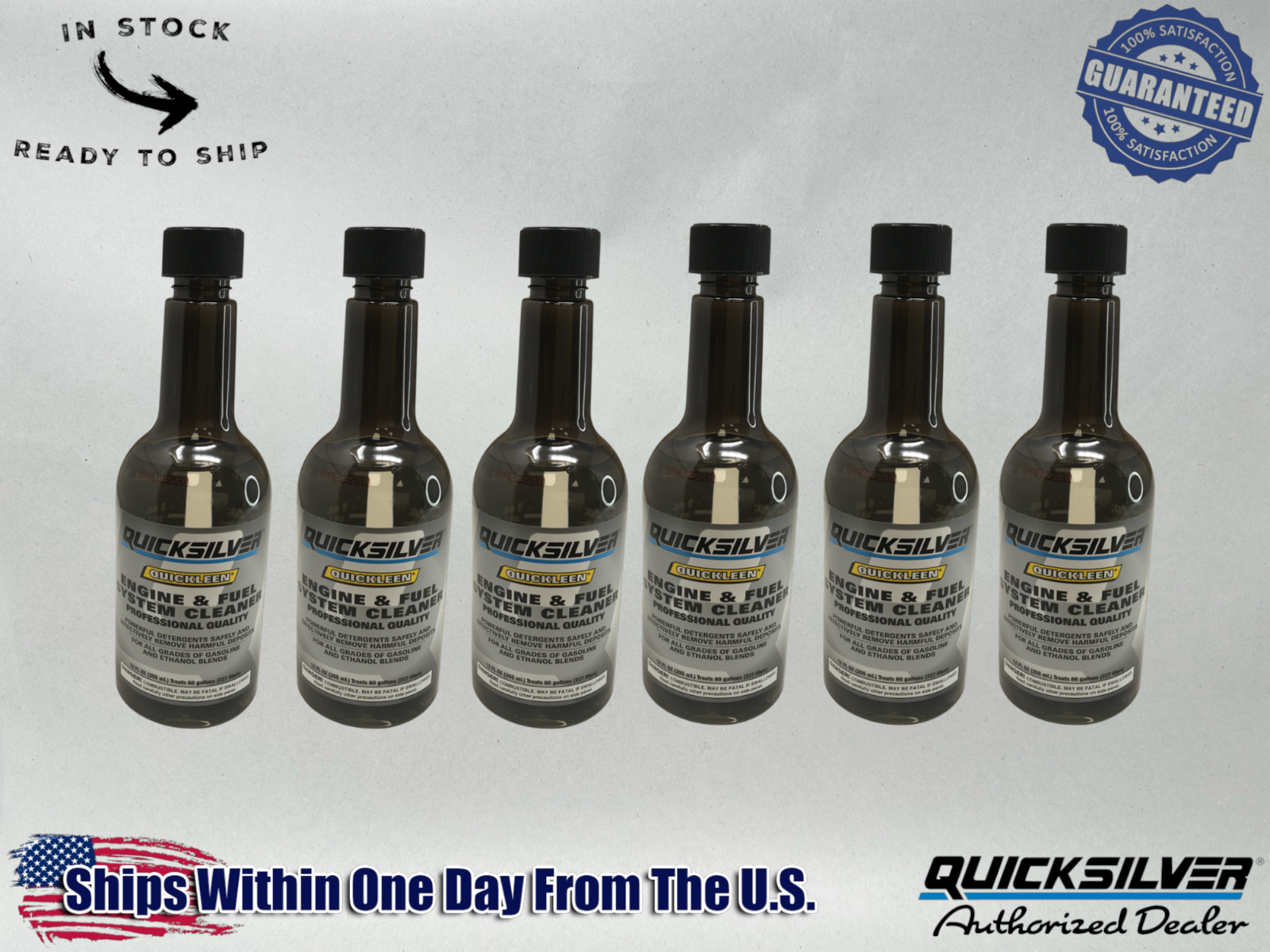 Mercury OEM Quickleen Engine Fuel System Cleaner 12 oz. 92-8M0047921 6 Pack