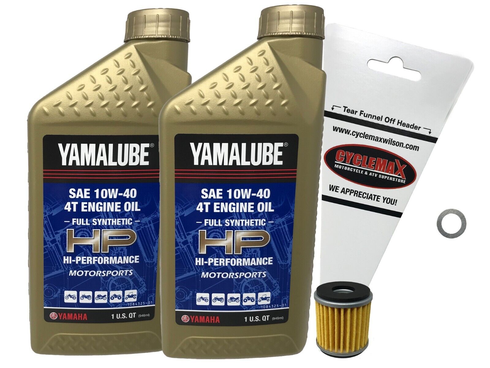 Cyclemax Genuine OEM 2018-2023 Yamaha XT250 Full Synthetic Oil Change Kit
