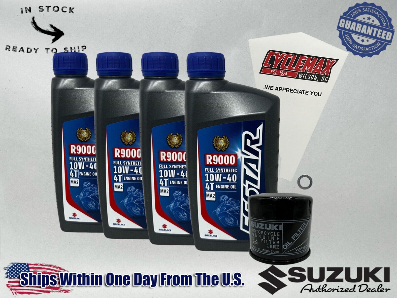 Cyclemax FS R9000 Oil Change Kit fits 2018-2024 Suzuki KINGQUAD 400 LT-A400