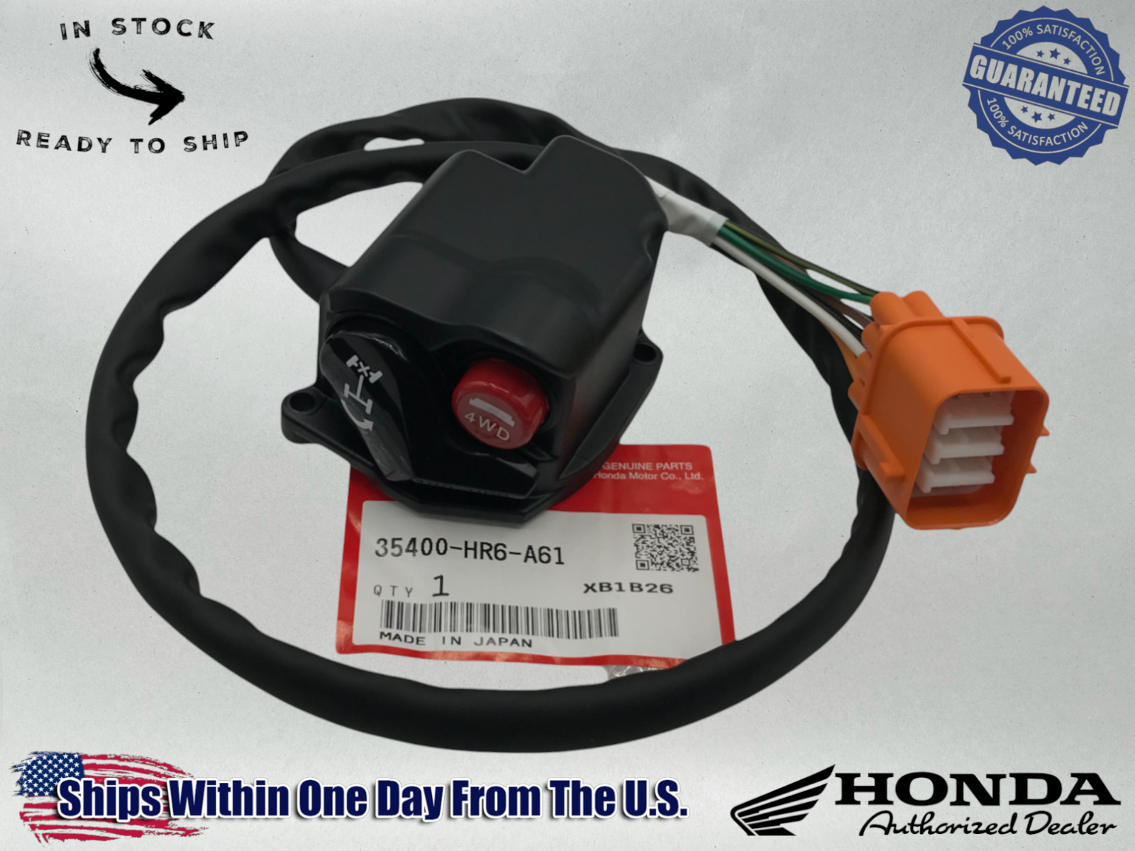 Honda OEM Differential Lock 4x4 Switch Throttle 35400-HR6-A61