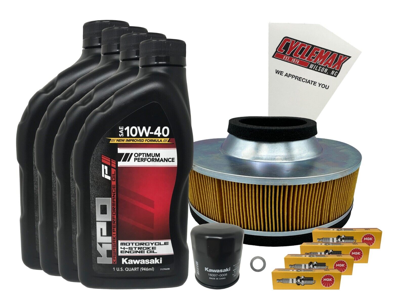 Cyclemax Standard Tune Up Kit w/ Plugs fits Kawasaki 2005-2008 Vulcan 1600 Nomad