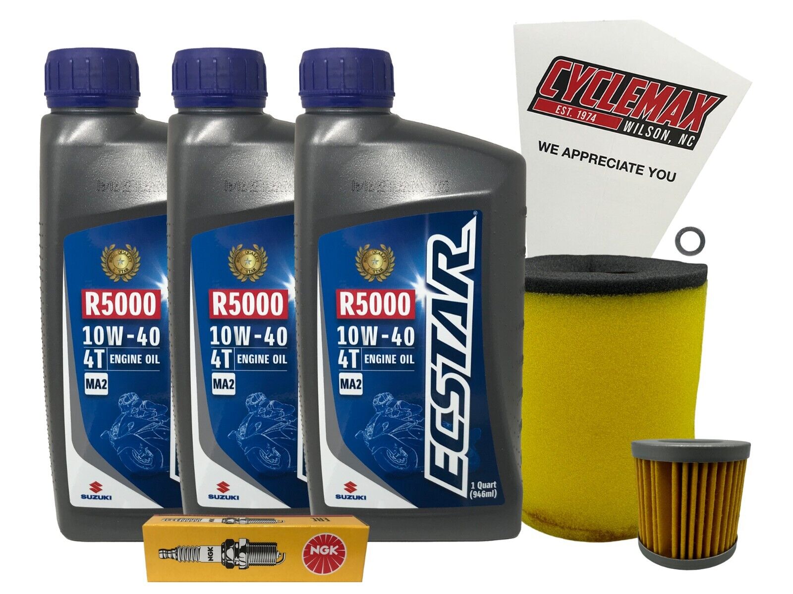 Cyclemax Standard Tune Up Kit w/ Spark Plug fits 2003-2008 Suzuki LT-Z400 K4-K7