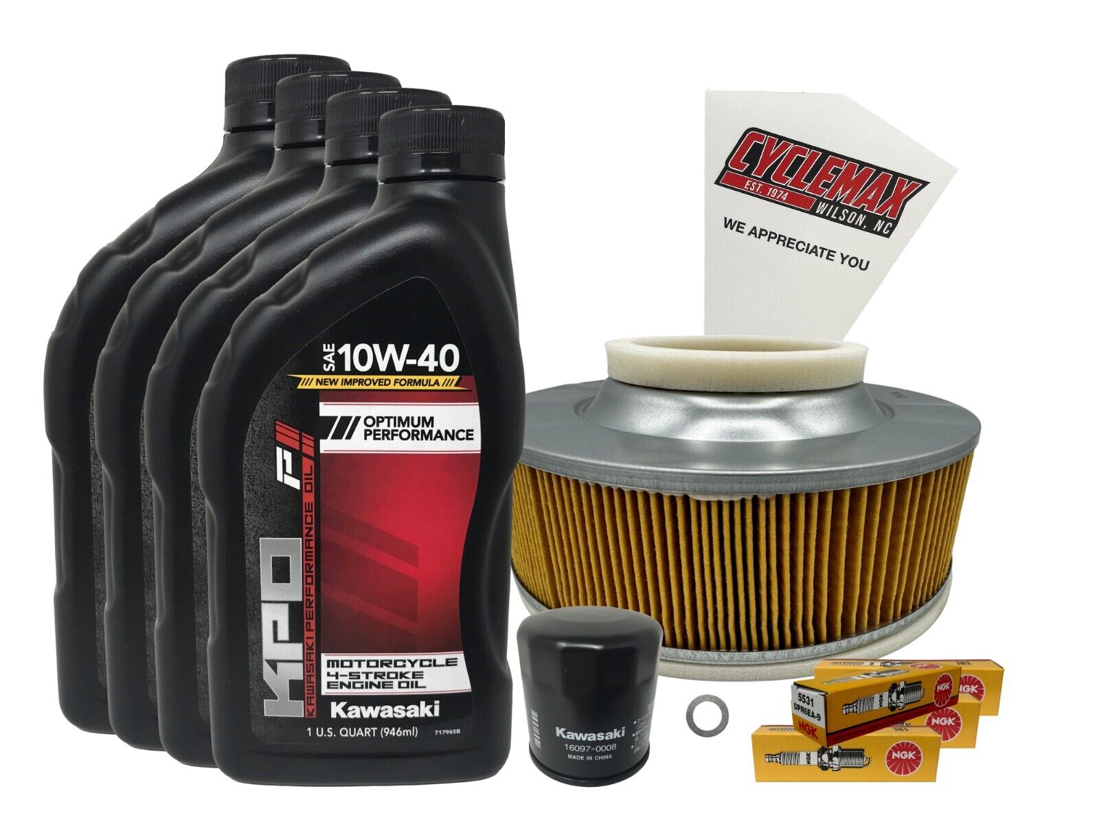 Cyclemax Standard Tune Up Kit w/ Plugs fits Kawasaki 2000-2008 Vulcan 1500