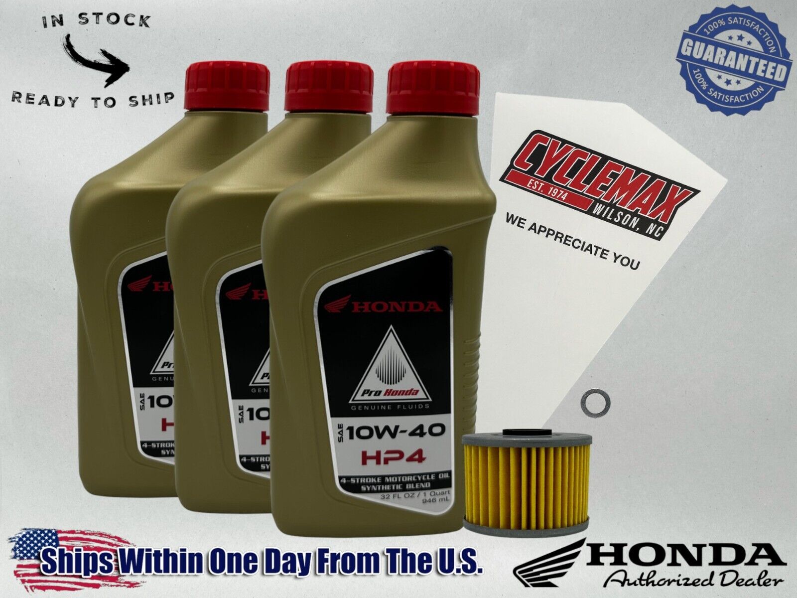Cyclemax Semi-Synthetic HP4 Oil Change Kit fits 1983-1987 Honda XL600R