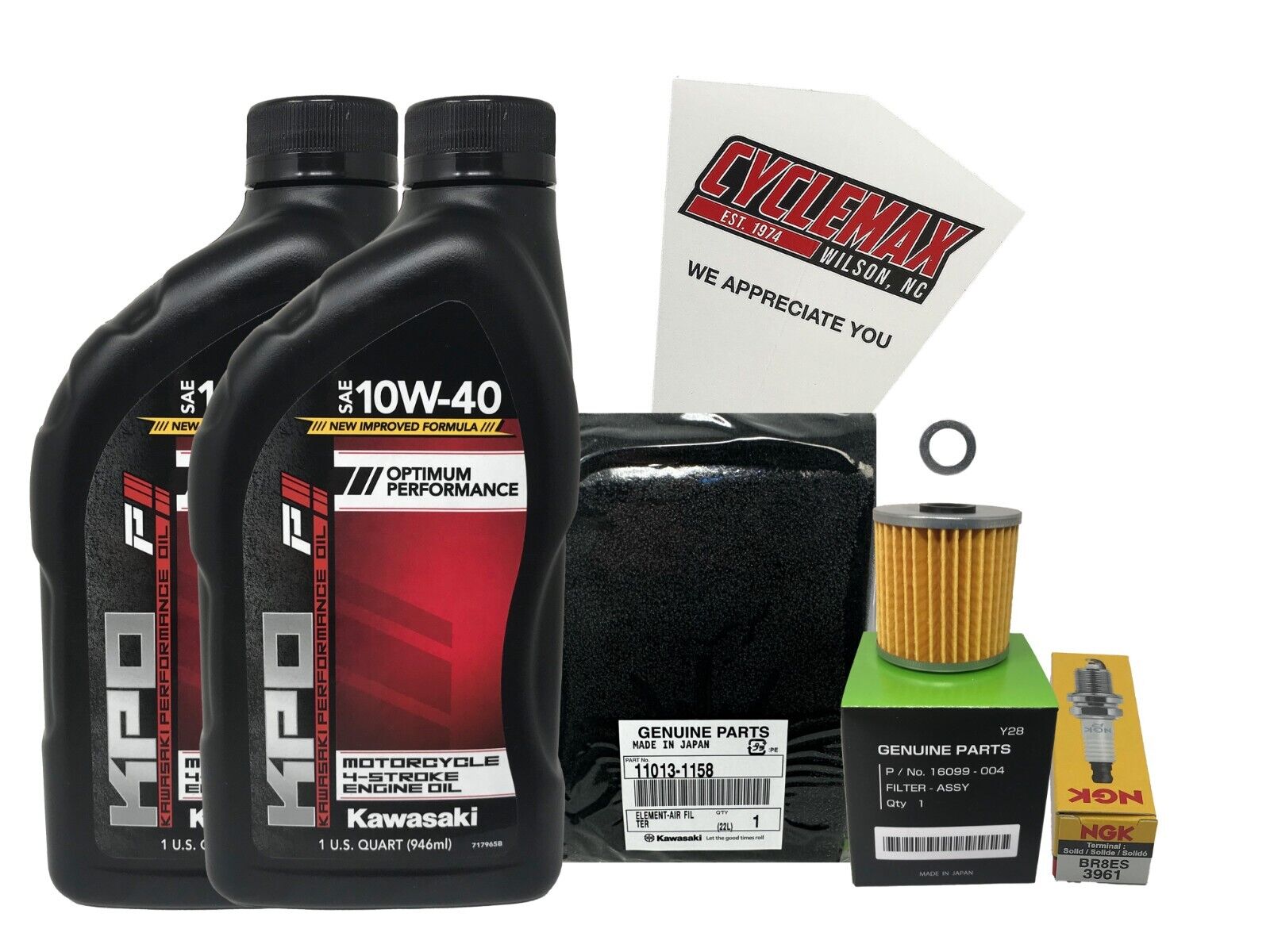 Cyclemax Standard Tune Up Kit with Spark Plugs fits 1988 Kawasaki BAYOU 300