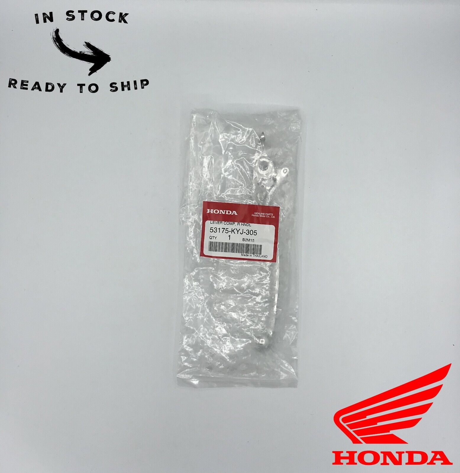 Genuine OEM Honda Front Right Brake Lever Handle 53175-KYJ-305