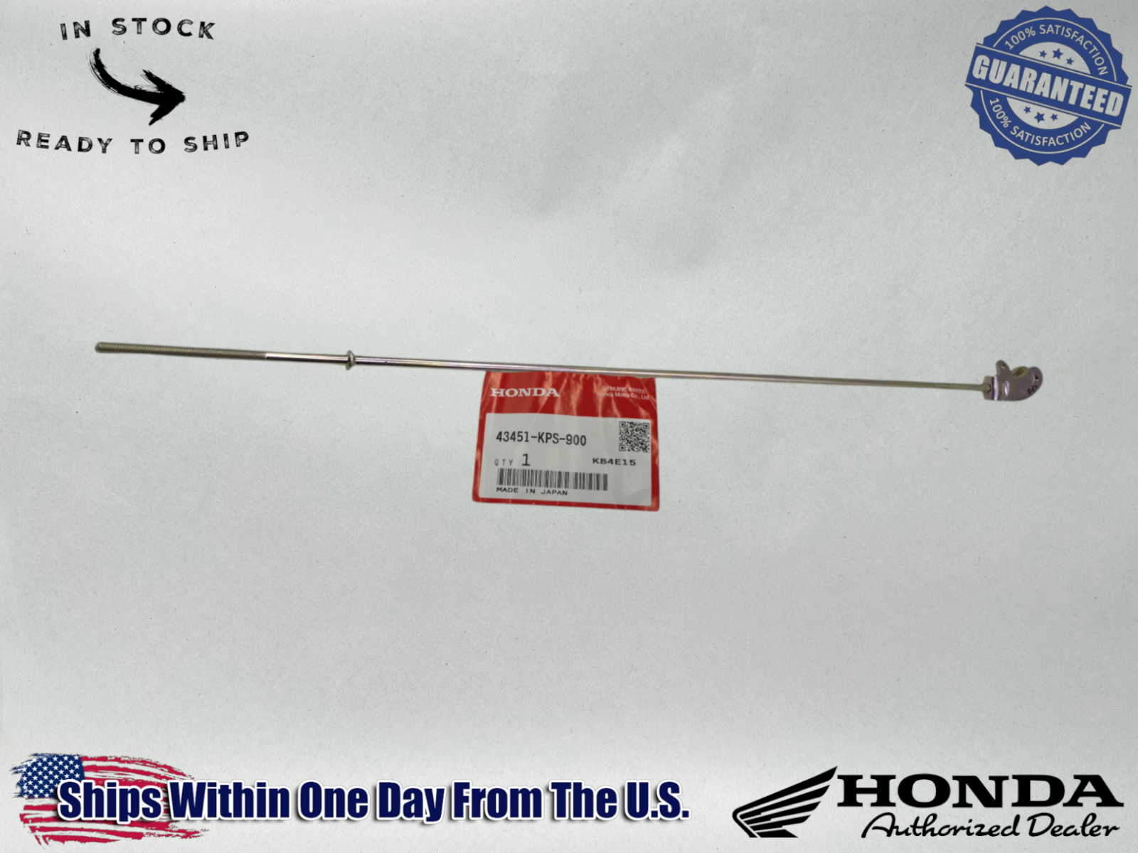 Honda Genuine OEM Authentic HONDA REAR BRAKE ROD 2003-2019 CRF230F 43451-KPS-900