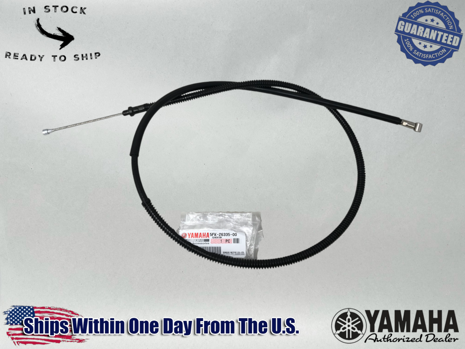 Yamaha Genuine OEM Authentic Clutch Cable 5Fk 5FK-26335-00-00