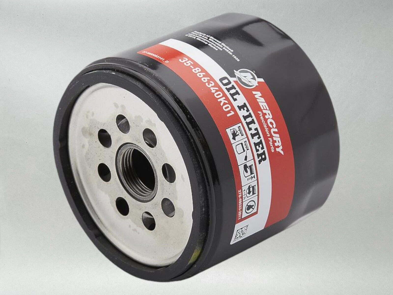 Mercury OEM MerCruiser Oil Filter for Sterndrive and IB Engines 866340K01-2PACK