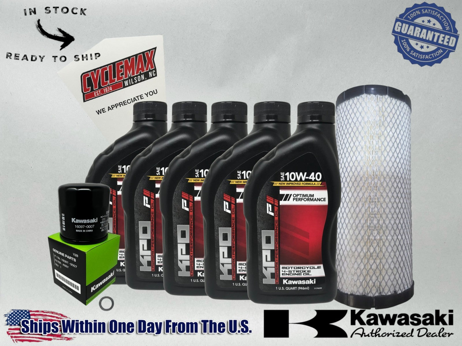 Cyclemax Standard KPO Tune-Up Kit w/ Air Filter fits 2026 Kawasaki Teryx H2