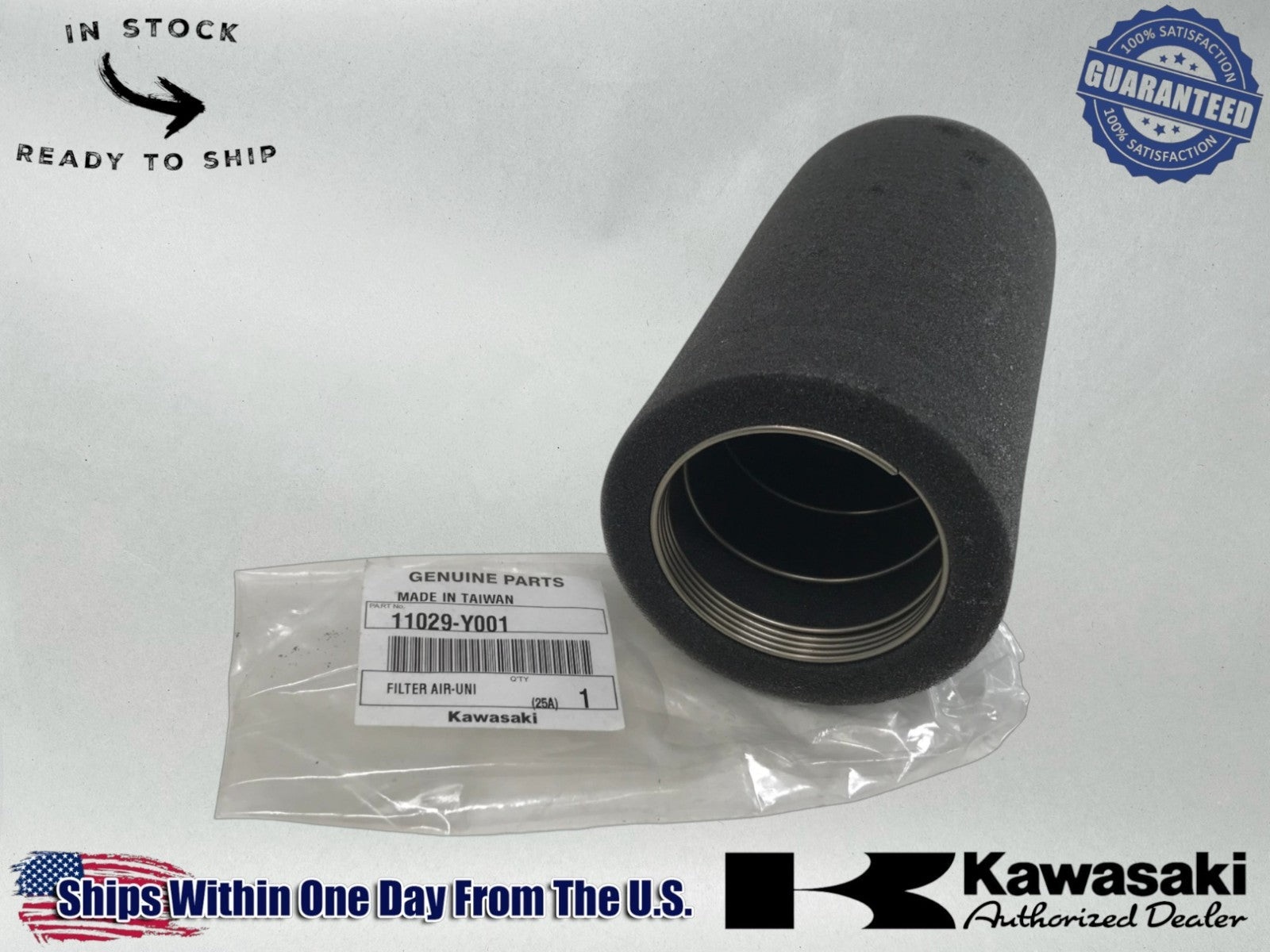 Kawasaki Genuine OEM Authentic Element-Assy-Air Filter 11029-Y001