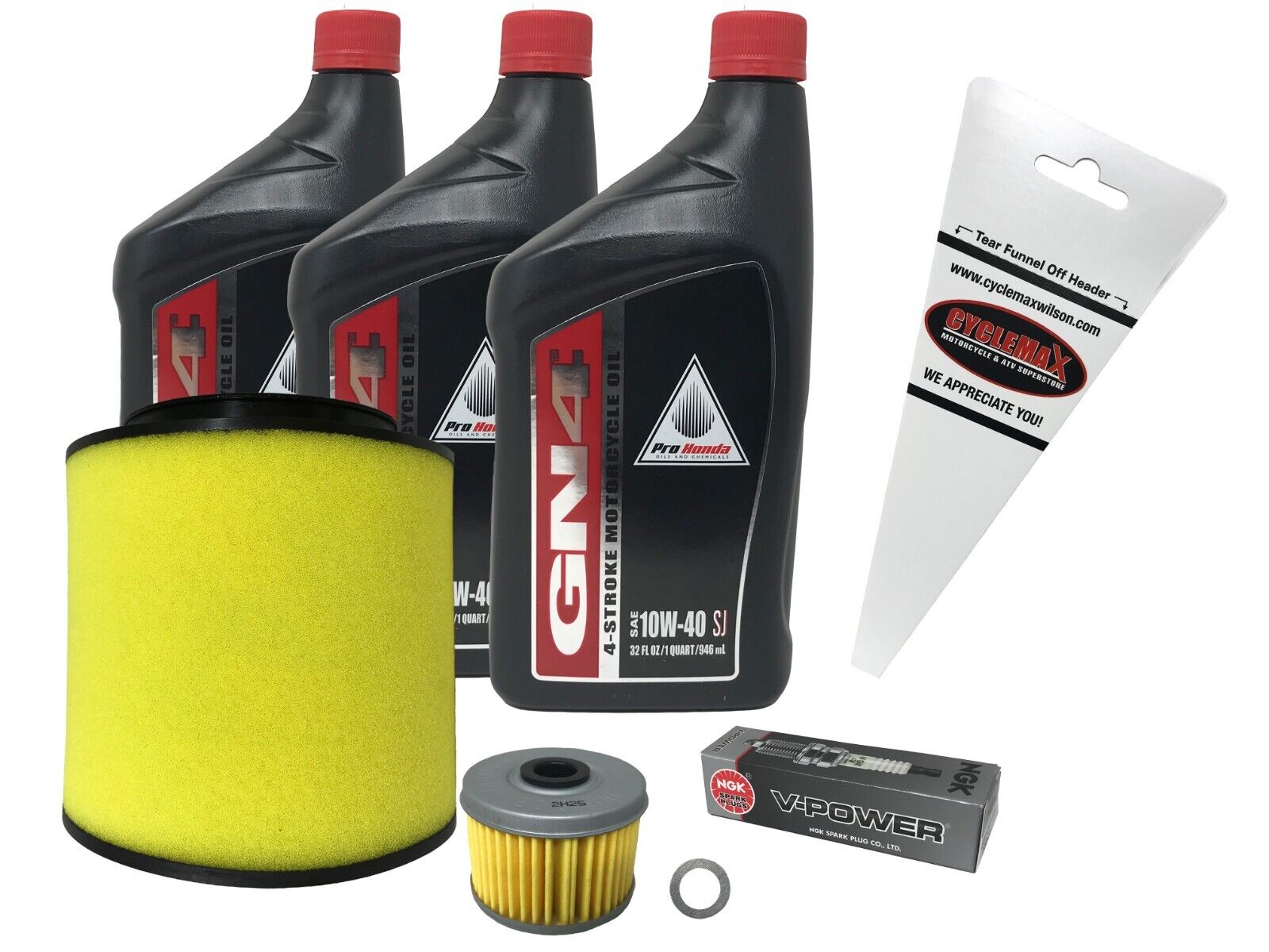 Honda OEM Tune Up Kit for 2005-2011 Honda TRX 500 Foreman with 10W-40 Oil