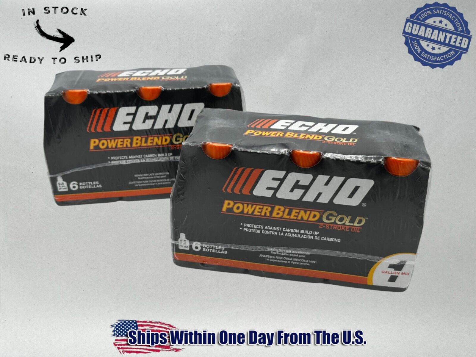 Echo 2 Pack Of Power Blend Gold 2-Stroke Oil (6 Per Pack / 12 Bottles Total)