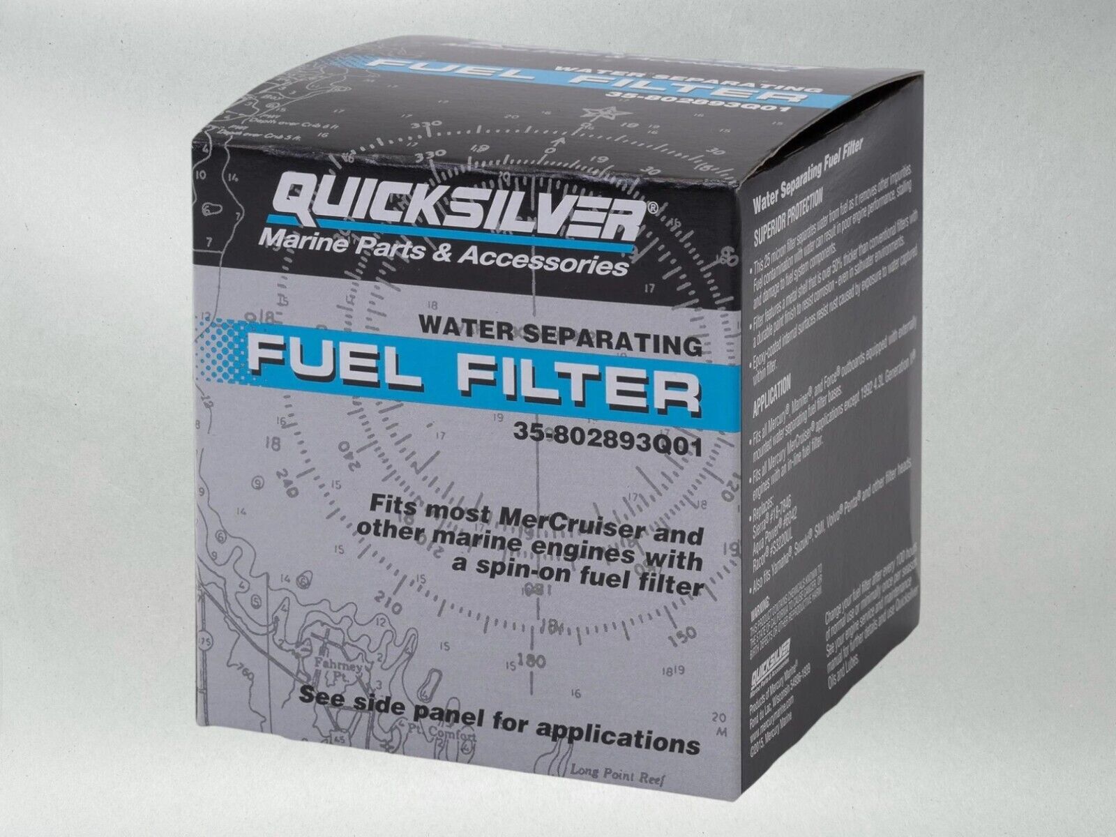 Quicksilver OEM Water Sep Fuel Filter Outboard and MerCruiser 802893Q01-3PACK