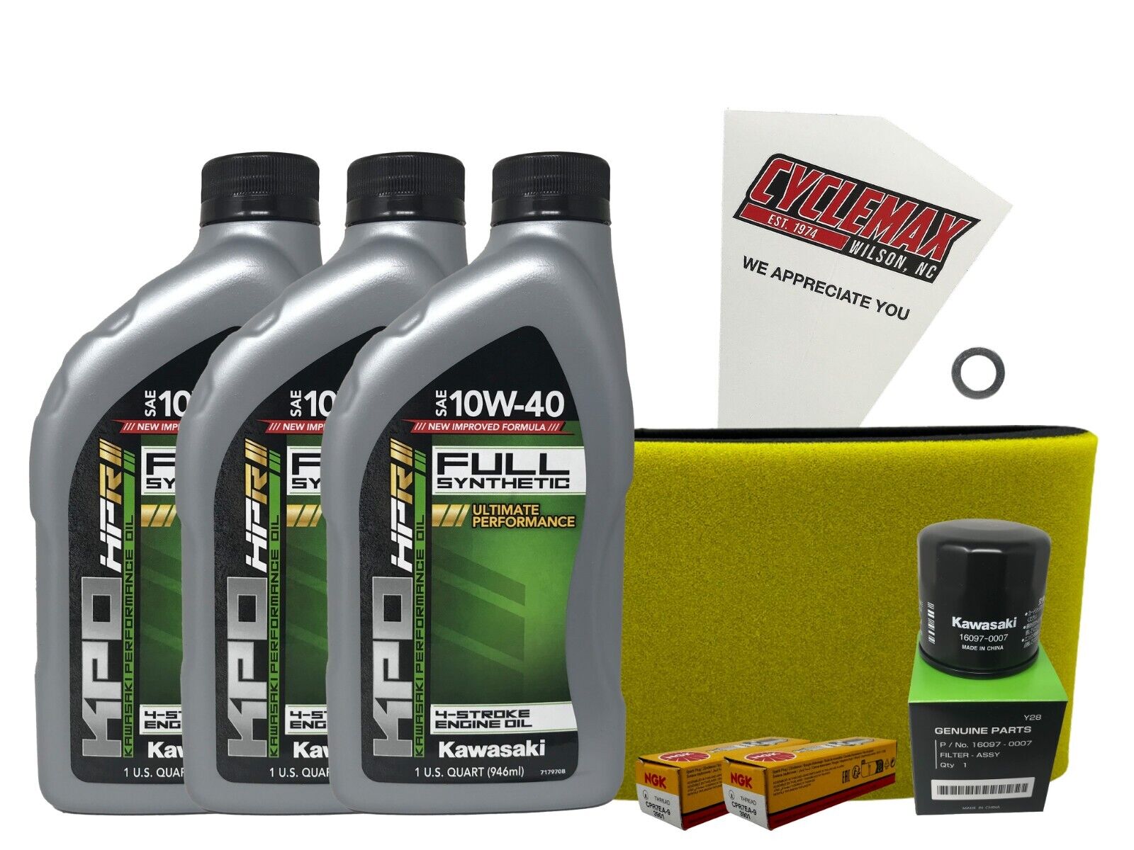 Cyclemax FS Tune Up Kit with Spark Plugs fits 2015-2023 Kawasaki Brute Force 750