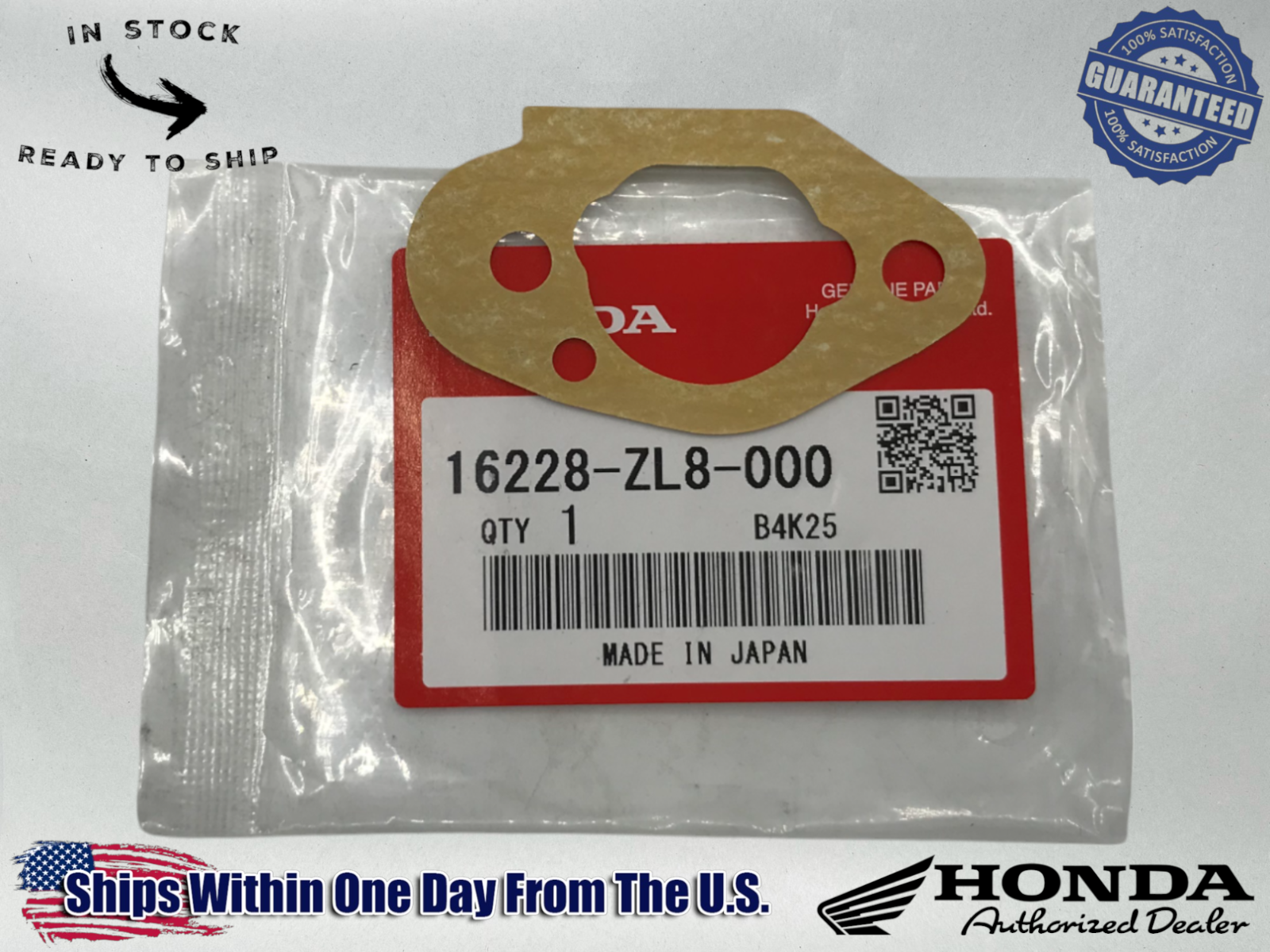 Honda OEM Carb & Gasket HRR216 HRX217 GCV160 GXV190 16228ZL8000-16228-ZL8-000