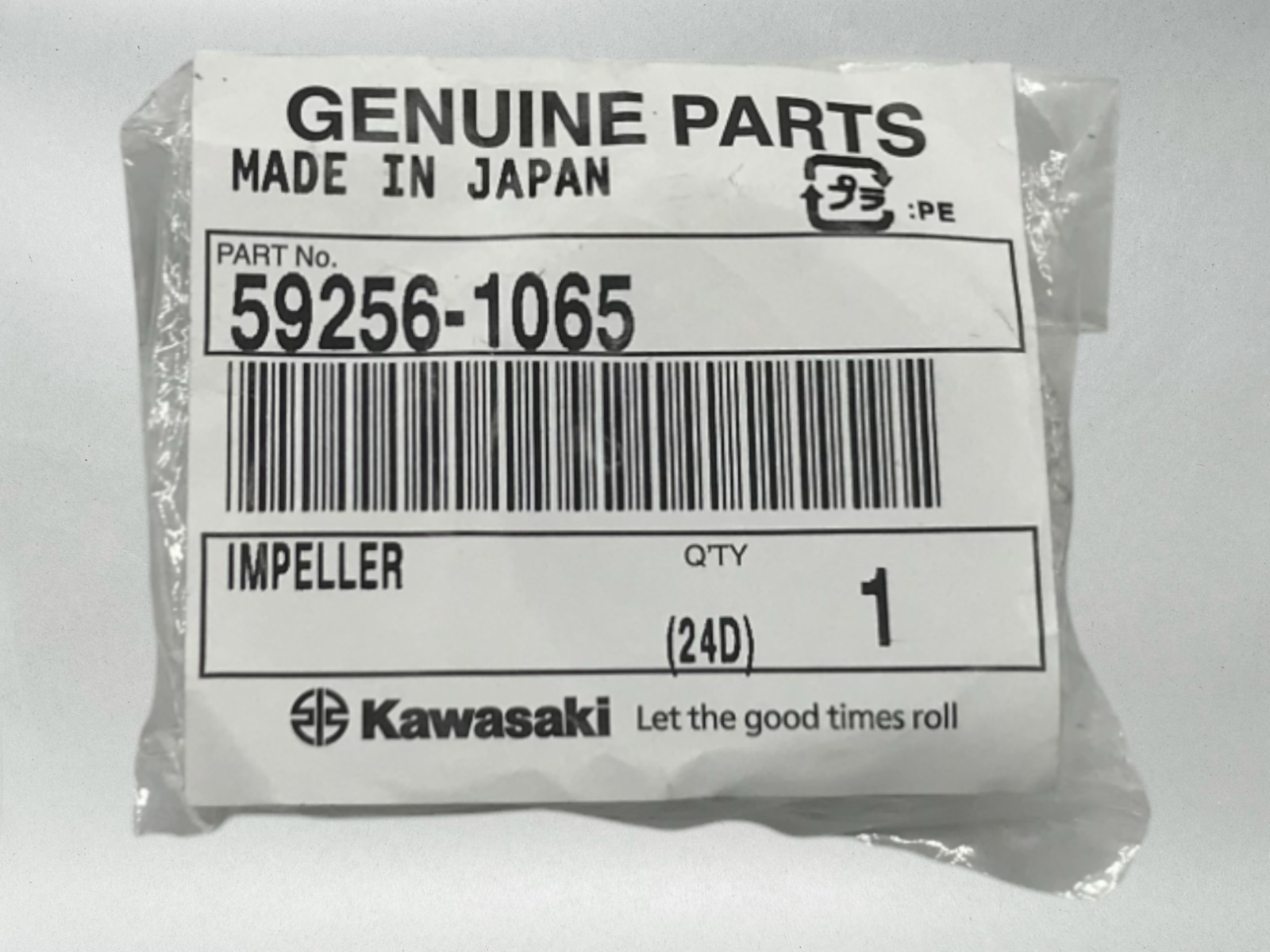Kawasaki Genuine OEM 1987-24 WATER PUMP IMPELLER KX 125 250 500 59256-1065