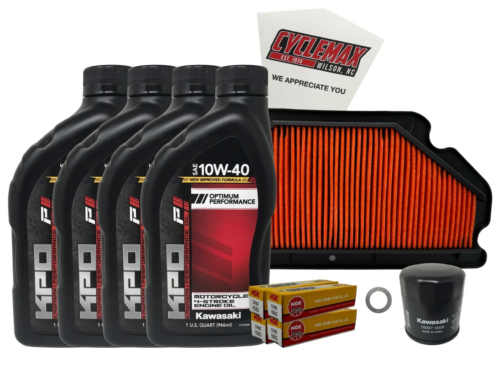 Cyclemax Standard Tune Up Kit w/ Plugs fits 2003-2004 Kawasaki Ninja ZX-6R