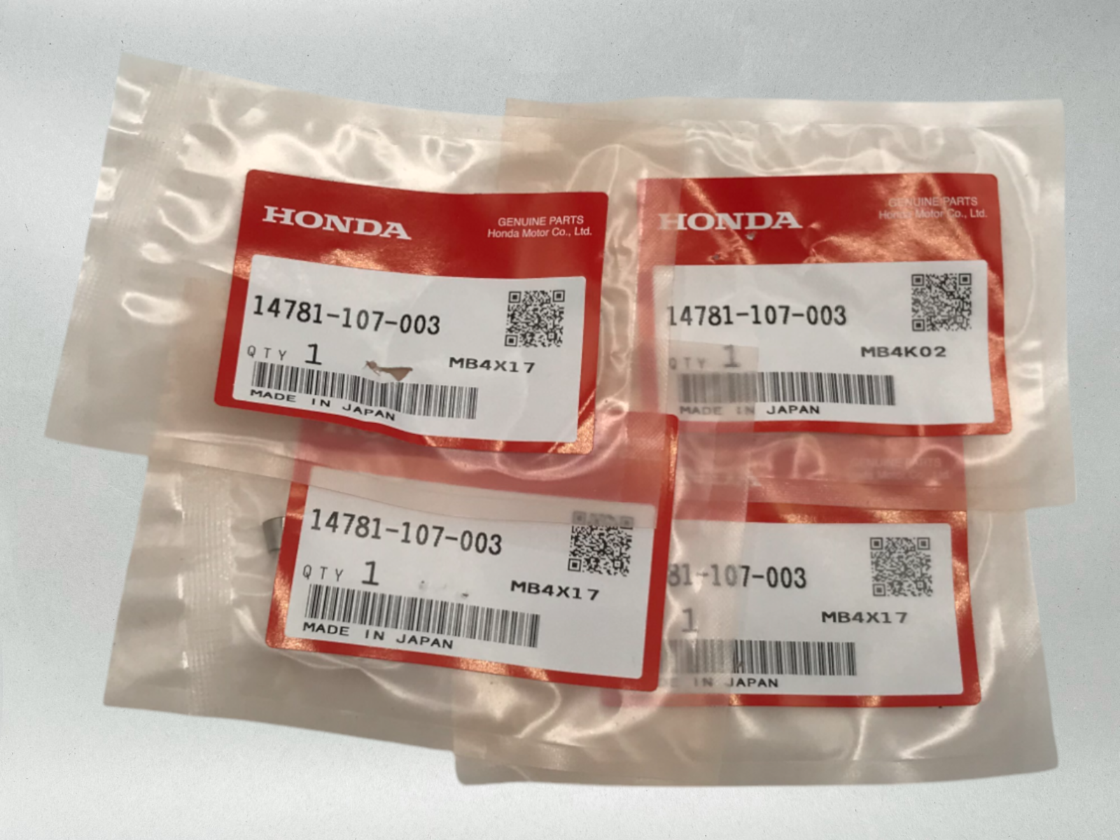 Honda 4 VALVE KEEPERS XR200,XR80,XR100,ATC200X, XR250 14781-107-003