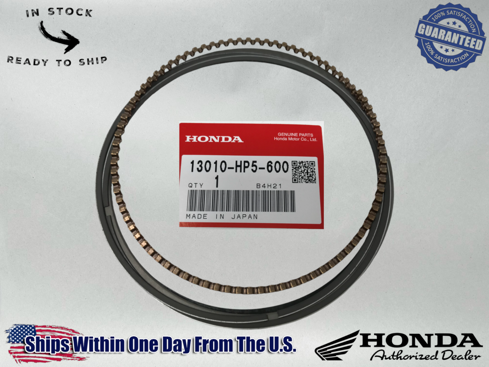 Honda Genuine OEM Authentic RING SET (STD) 13010-HP5-600 13010-HP5-600