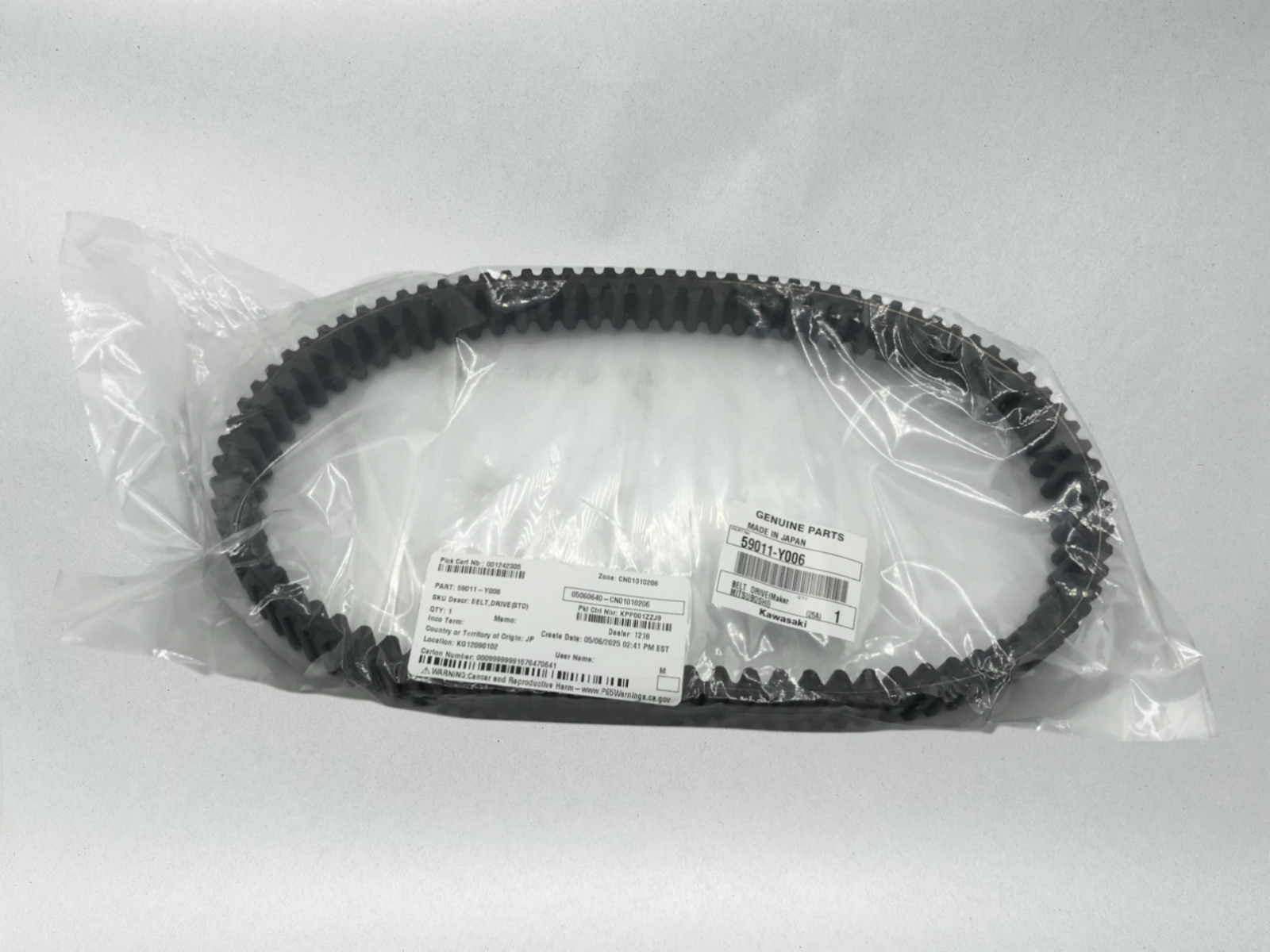 Kawasaki Genuine OEM 2019-25 DRIVE BELT STD MULE PRO-MX PRO MX 59011-Y006