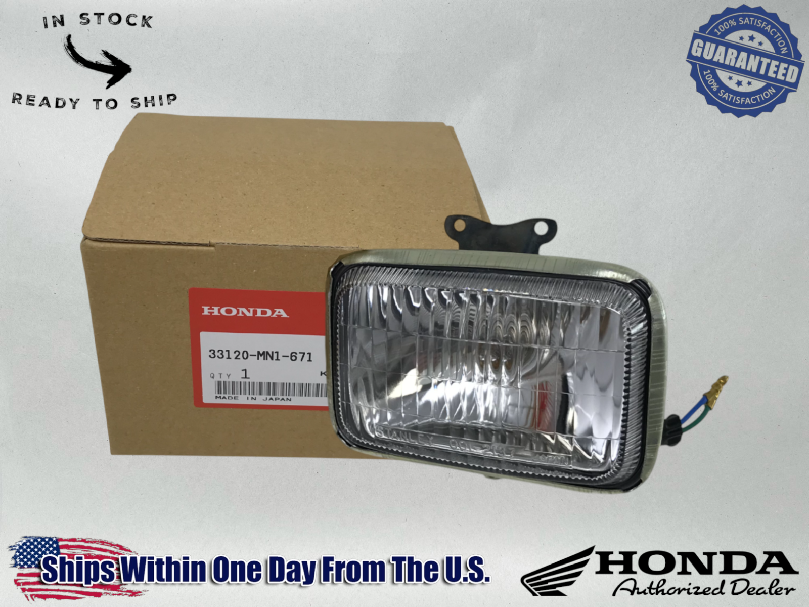 Honda Genuine OEM Headlight Lens Bulb XR200R XR250R XR600R 33120-MN1-671
