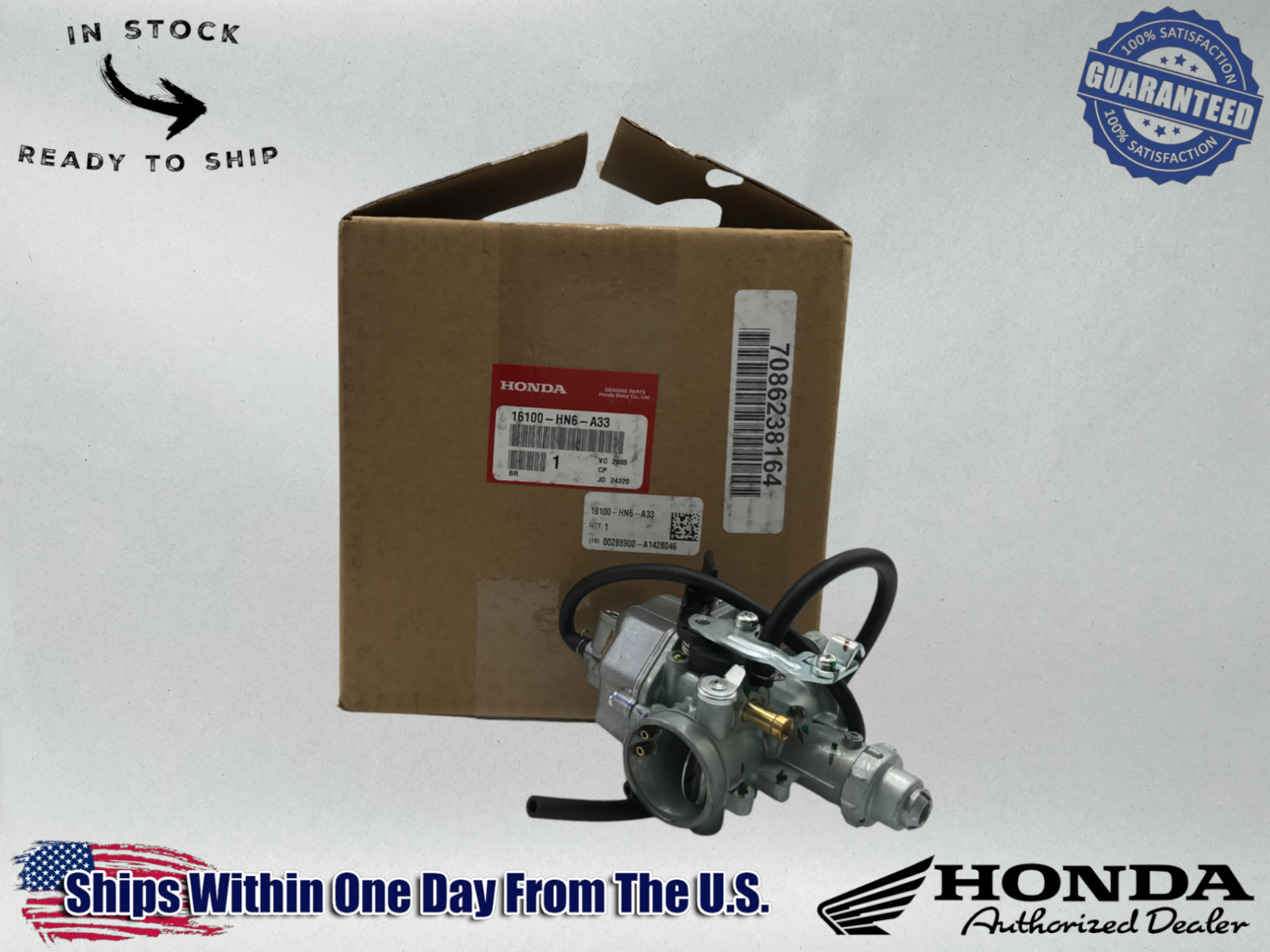 Honda Genuine OEM Carburetor 06-14 TRX250 EX/X Complete Carb 16100
