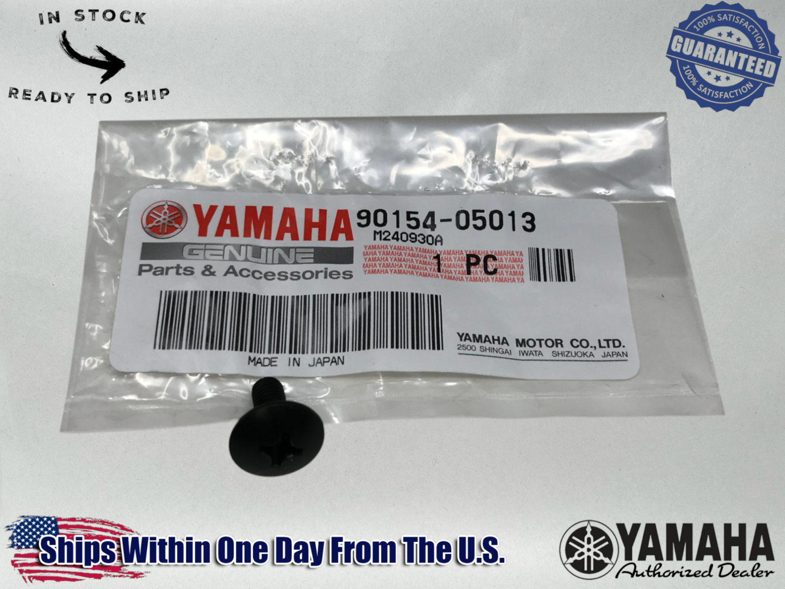 Yamaha Genuine OEM Authentic 90154-05013-00 SCREW, BINDING